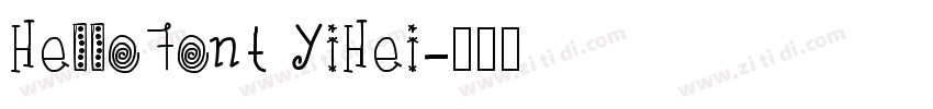 HelloFont YiHei字体转换